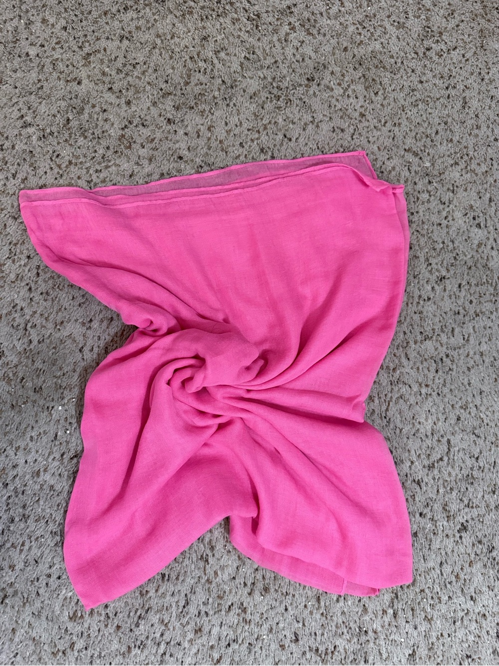 Vibrant Bubblegum Pink Lightweight Wrap Scarf